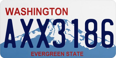 WA license plate AXX3186