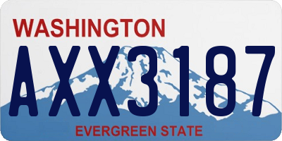 WA license plate AXX3187