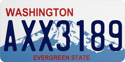WA license plate AXX3189
