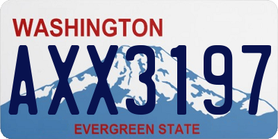 WA license plate AXX3197