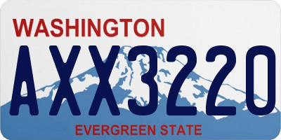 WA license plate AXX3220