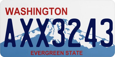 WA license plate AXX3243