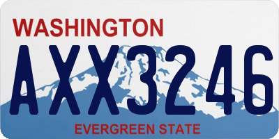WA license plate AXX3246