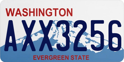 WA license plate AXX3256
