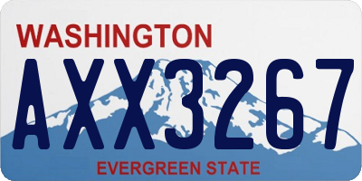 WA license plate AXX3267