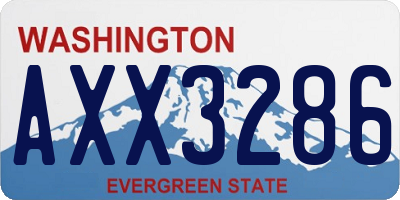 WA license plate AXX3286