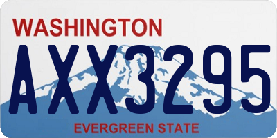 WA license plate AXX3295