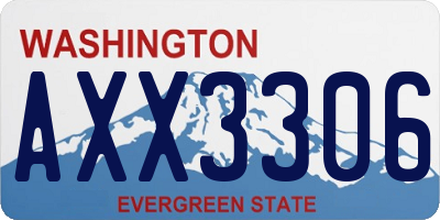 WA license plate AXX3306
