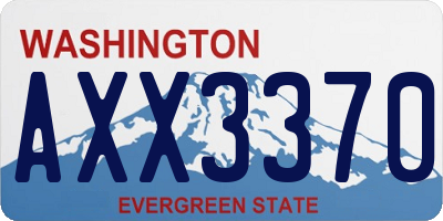 WA license plate AXX3370