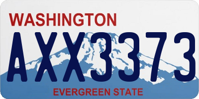 WA license plate AXX3373