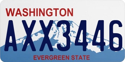 WA license plate AXX3446