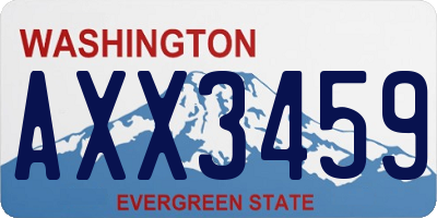 WA license plate AXX3459