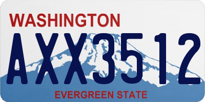 WA license plate AXX3512