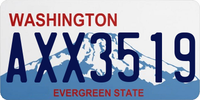 WA license plate AXX3519