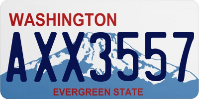 WA license plate AXX3557
