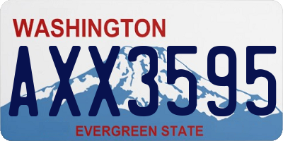 WA license plate AXX3595