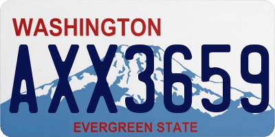WA license plate AXX3659