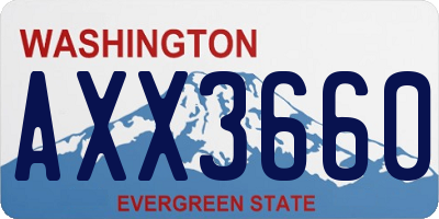 WA license plate AXX3660