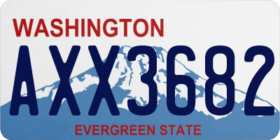 WA license plate AXX3682