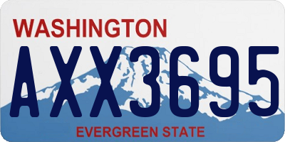 WA license plate AXX3695