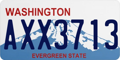 WA license plate AXX3713
