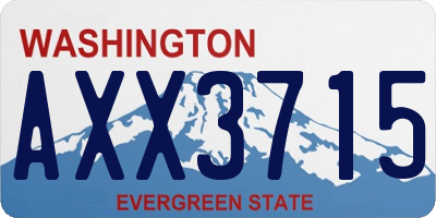 WA license plate AXX3715