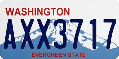 WA license plate AXX3717