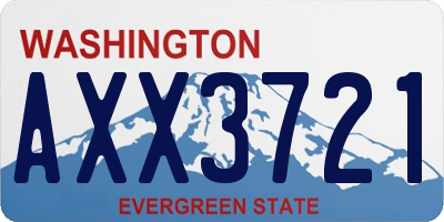 WA license plate AXX3721
