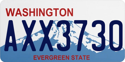 WA license plate AXX3730