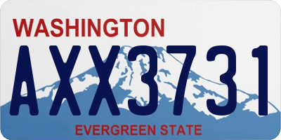 WA license plate AXX3731