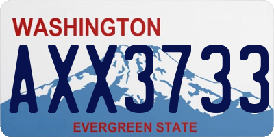 WA license plate AXX3733