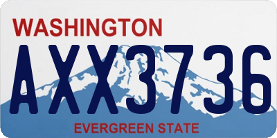 WA license plate AXX3736