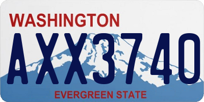 WA license plate AXX3740