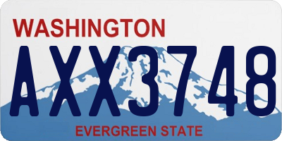 WA license plate AXX3748