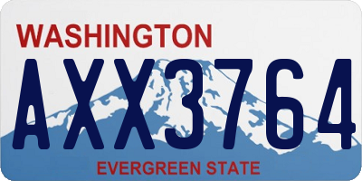 WA license plate AXX3764