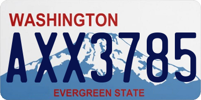 WA license plate AXX3785