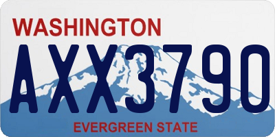WA license plate AXX3790