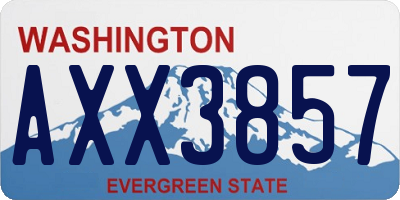 WA license plate AXX3857