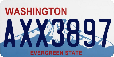 WA license plate AXX3897