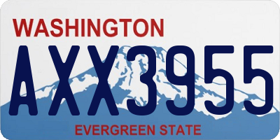 WA license plate AXX3955