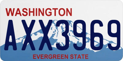 WA license plate AXX3969