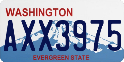 WA license plate AXX3975