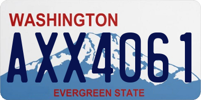 WA license plate AXX4061