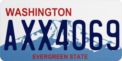 WA license plate AXX4069
