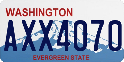 WA license plate AXX4070