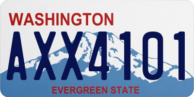 WA license plate AXX4101