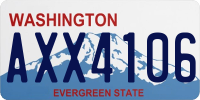 WA license plate AXX4106