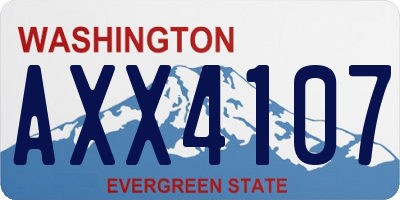 WA license plate AXX4107