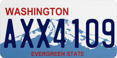 WA license plate AXX4109