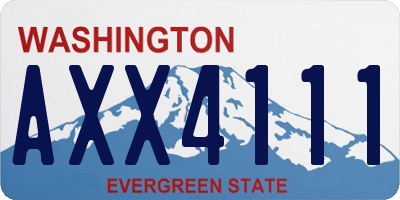 WA license plate AXX4111